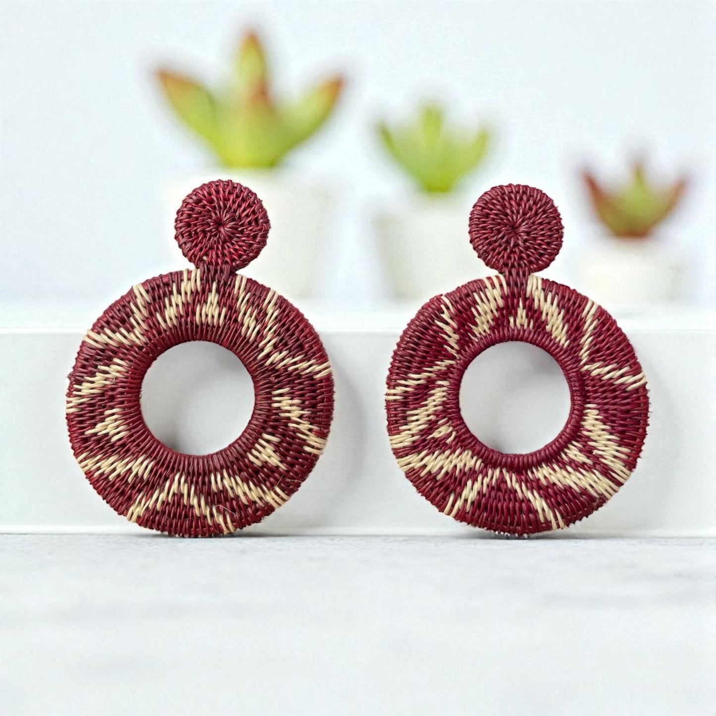 Boucles d'oreilles "Nivé" • Fibre de Werregue 🌿