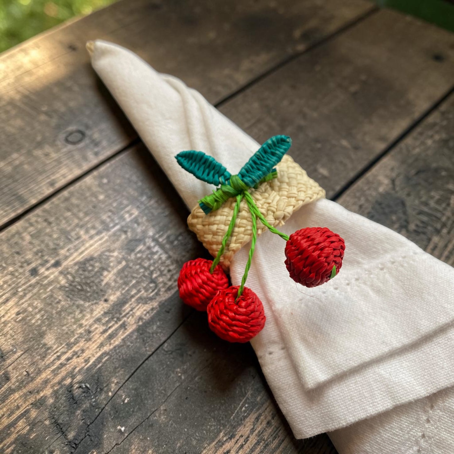 Rond de serviette "LunaIraca" – Fibre naturelle artisanale 🌙