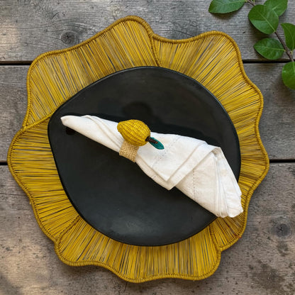 Rond de serviette "LunaIraca" – Fibre naturelle artisanale 🌙