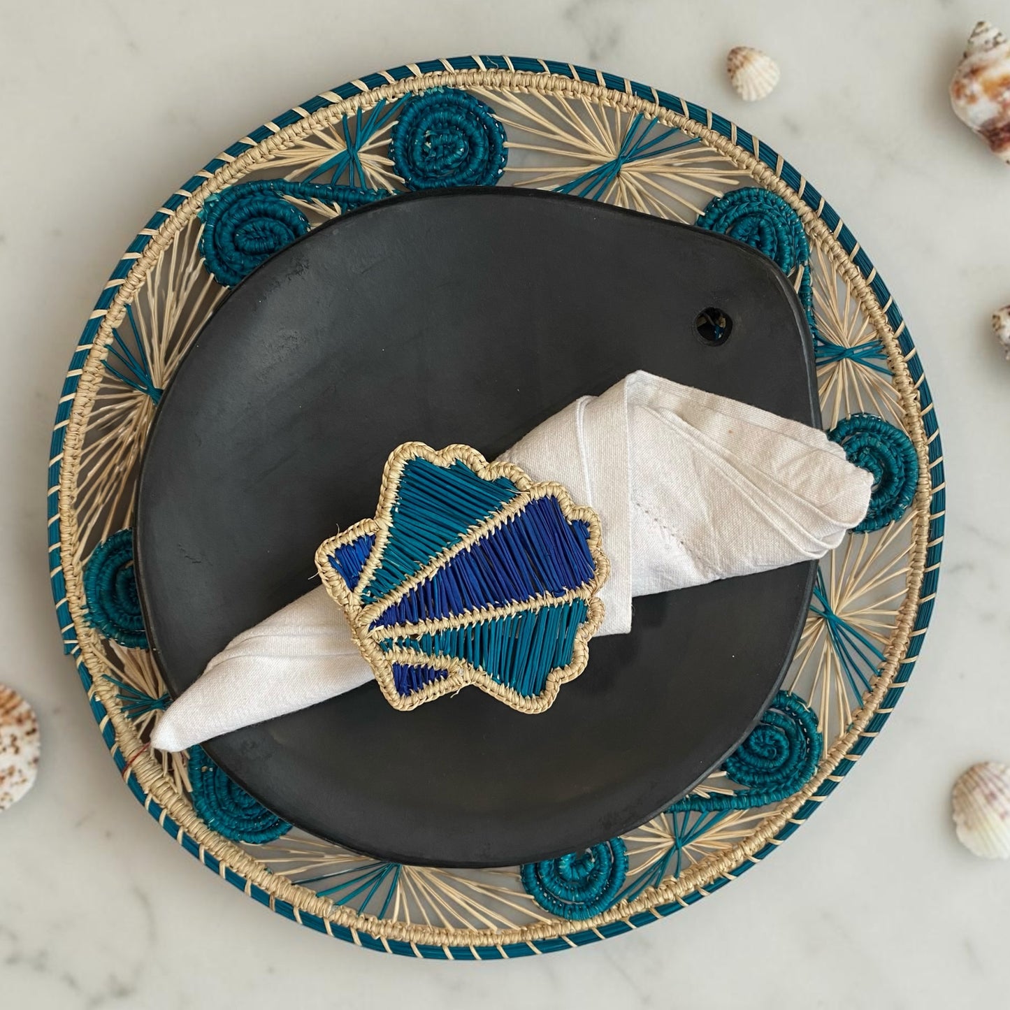 Rond de serviette "LunaIraca" – Fibre naturelle artisanale 🌙