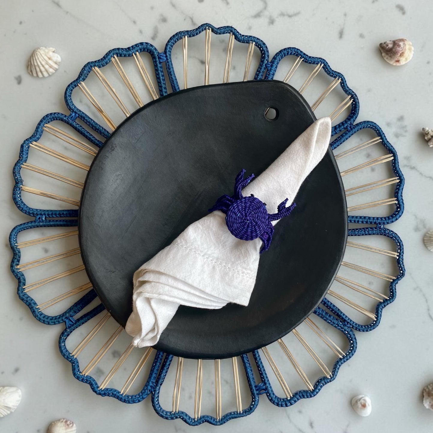 Rond de serviette "LunaIraca" – Fibre naturelle artisanale 🌙