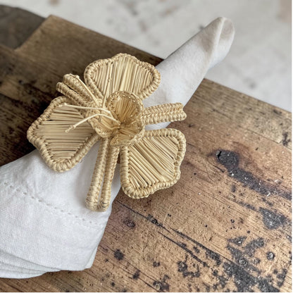 Rond de serviette "LunaIraca" – Fibre naturelle artisanale 🌙