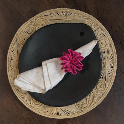 Rond de serviette "LunaIraca" – Fibre naturelle artisanale 🌙