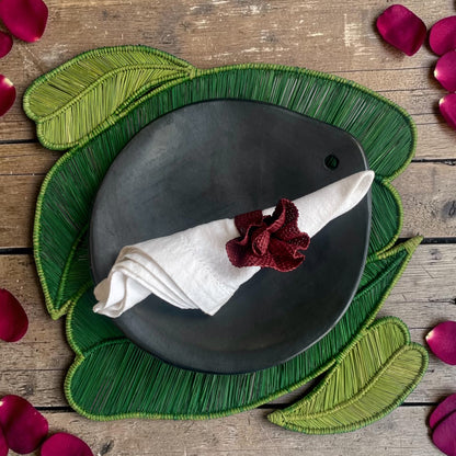 Rond de serviette "LunaIraca" – Fibre naturelle artisanale 🌙