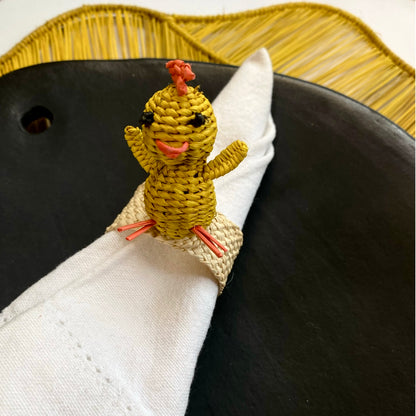 Rond de serviette "LunaIraca" – Fibre naturelle artisanale 🌙
