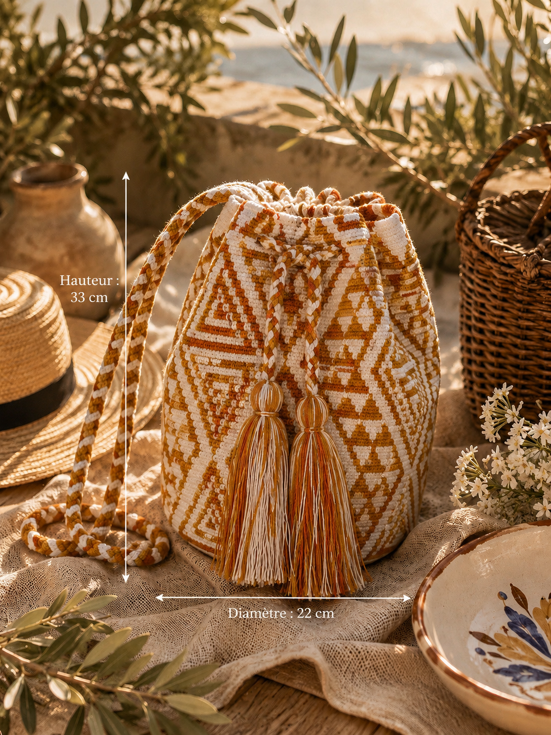 Sac à dos MOCHILA Wayuu – Artisanat traditionnel de Colombie