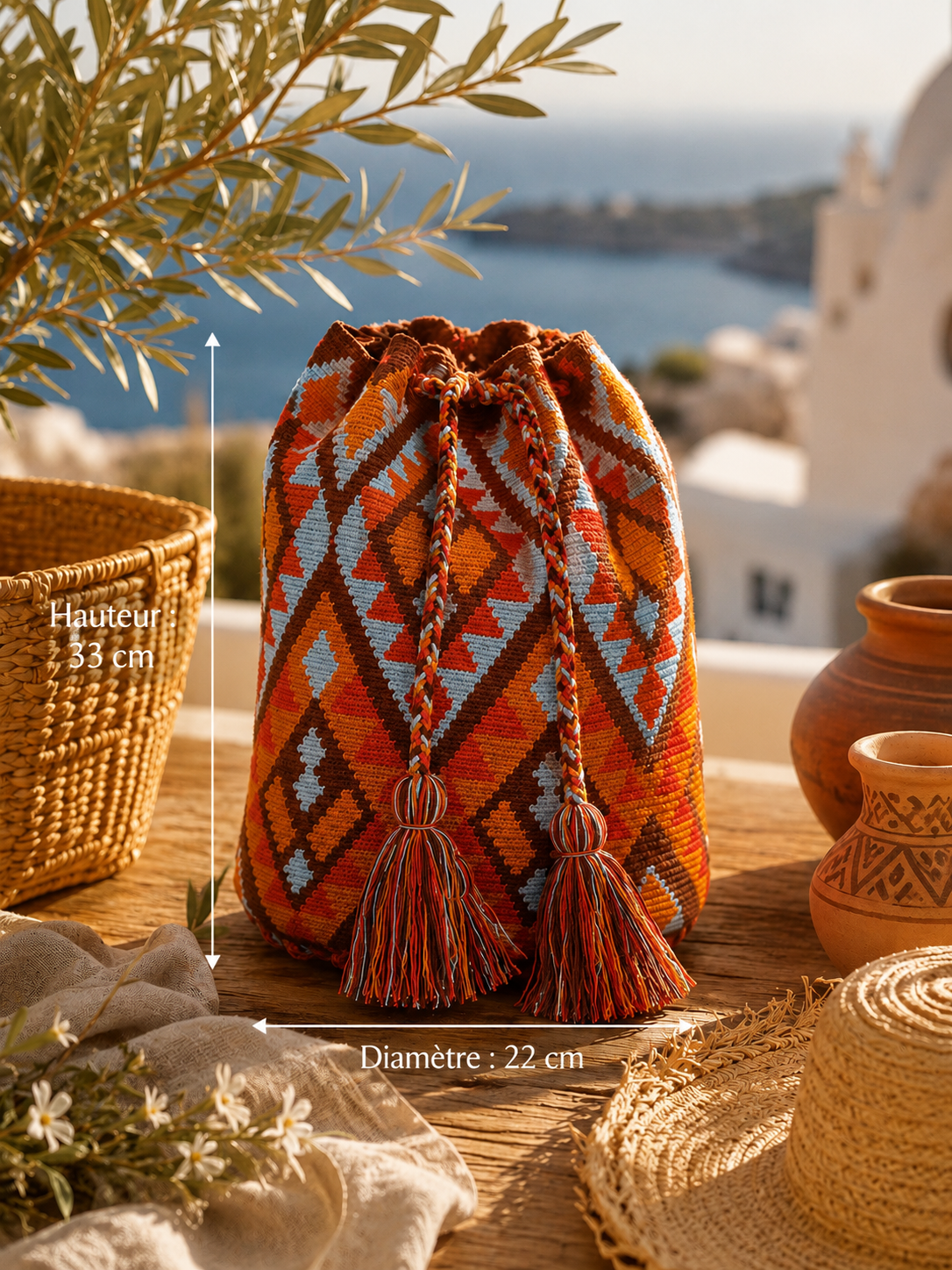Sac à dos MOCHILA Wayuu – Artisanat traditionnel de Colombie