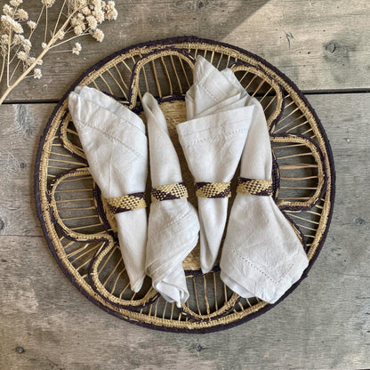 Rond de serviette "LunaIraca" – Fibre naturelle artisanale 🌙