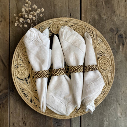 Rond de serviette "LunaIraca" – Fibre naturelle artisanale 🌙